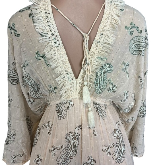 Zury Boho Paisley Metallic Dress - Picture 7 of 11